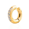 Zirkonová ear cuff náušnice - pozlacené