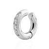 Zirkonová ear cuff náušnice - stříbrná
