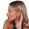 Dvousečná ear cuff náušnice - stříbrná