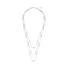Triple vrstvený náhrdelník - stříbrný