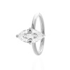 Promise ring s lodičkovým zirkonem - stříbrný