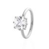Promise ring se čtvercovým zirkonem - stříbrný