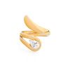 Zatočený promise ring se zirkonem - pozlacený