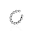 Perličková ear cuff náušnice - stříbrná