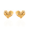 Heart náušnice - pozlacené