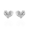 Heart náušnice - stříbrné