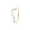 Perličkový nepravidelný prsten - pozlacený