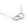 Náhrdelník s kroužky - stříbrný