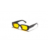 Retro oválné sluneční brýle se žlutými sklíčky