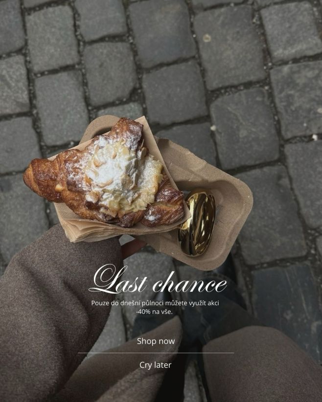 Poslední šance 🤍 ~ už jen do dnešní půlnoci -40% na vše. ✨