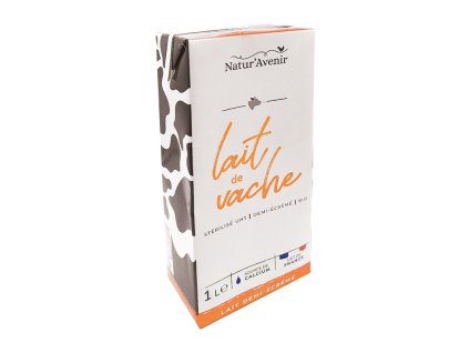lait de vache uht demi ecreme sans lactose brique 1 l