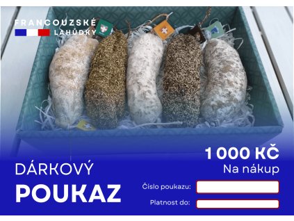 DÁRKOVÝ POUKAZ  1000 KČ