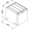Výsuvný odpadkový koš Franke Cube 40¨nákres