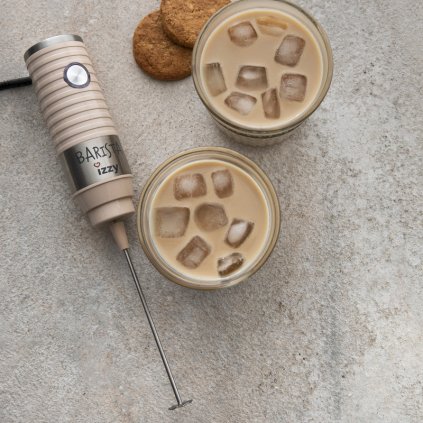 IZZY Ruční elektrický frapovač BARISTA béžový