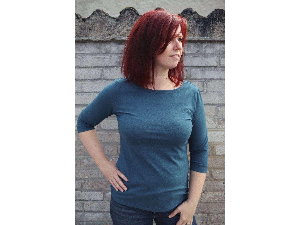 Tričko 3/4 rukáv modré II.