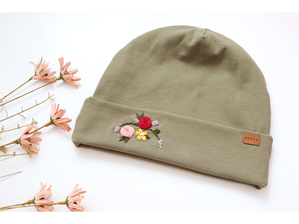 Jarní čepice khaki III.