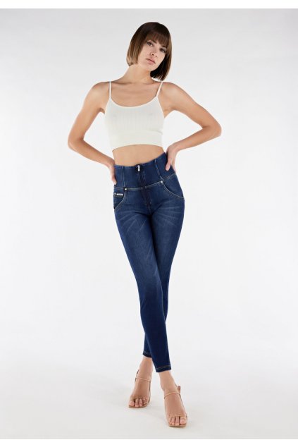 WR.UP® SNUG denim nohavice tmavo modré, extra vysoký pás RE(MOVE), WRUPSNUG2HHS344, J0Y (Veľkosť XXS)