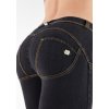 WR.UP® denim nohavice čierne so žltým šitím, regular pás RE(MOVE) WRUP1RC002ORG, J7Y (Veľkosť XXS)