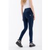 WR.UP® Denim nohavice tm. modré so žltým šitím, vysoký pás WRUP1HC002, J0Y (Veľkosť XXS)