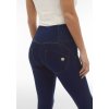 WR.UP® Sötétkék magas derekú farmer sárga varrással gombokkal RE(MOVE), WRUP2BHC002ORG, J0Y