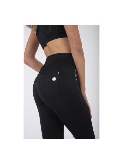 now diwo yoga skinny mit umschlagbarem taillenbund black n0