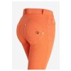 Freddy kalhoty WR.UP SNUG v oranžové barvě, reálné kapsy, normální pas na knoflíčky, široké nohavice