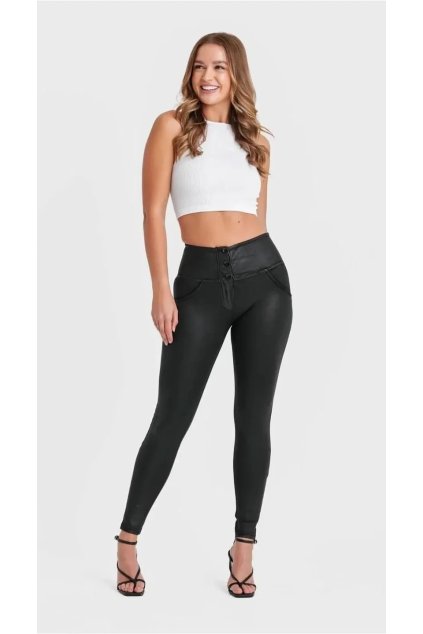 wr upr denim limited edition high waisted full length coated black black stitching pants wrup2bhf249 j7n xxs 3