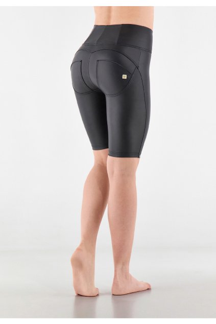 Motorkárske nohavice WR.UP® push up z umelej kože s vysokým pásom a zipsom (Farba Čierna, Veľkosť S)
