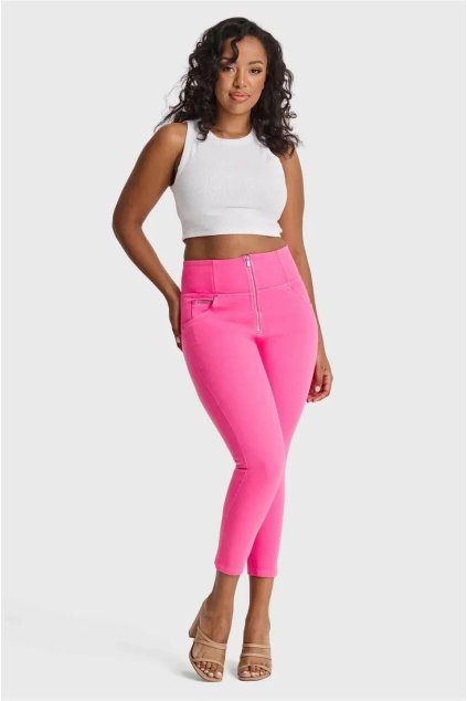 wr upr snug curvy jeans high waisted 78 length candy pink pants 2