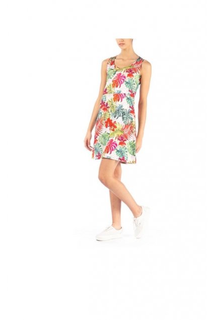 445 1 freddy rochie de vara dama cu imprimeu flori tropicale s1wsld9c flo11