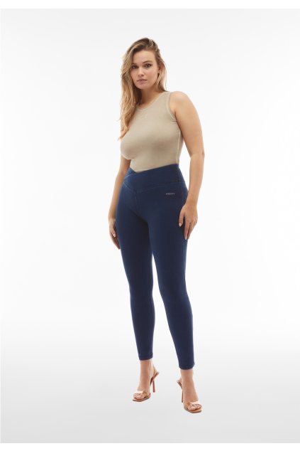 Legíny WR.UP® CORE s vysokým pásom z denimu Tencel (Farba Svetlomodré- prešívanie v tóne, Veľkosť XXL)