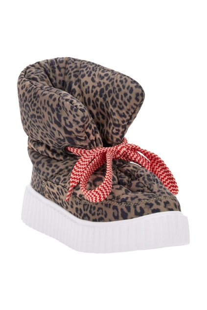 FREDDY Puff Boot čižmy čierno-hnedé so zvieracím vzorom F2FPB001NY, ANIM (Veľkosť 38)