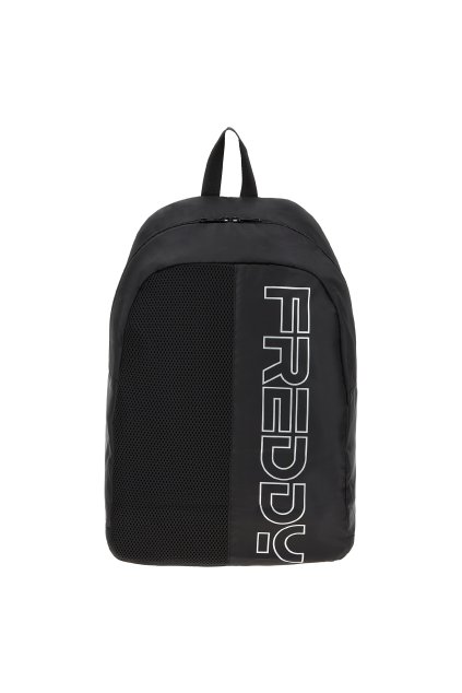 Čierny nylonový batoh s maxi logom FREDDY (Farba Čierna, Veľkosť One Size)