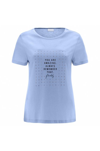 FREDDY dámske tričko modré s nápisom S3WSLT1, C65 (Veľkosť M)