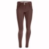 WR.UP® superštíhle push up nohavice z organickej bavlny (Farba Hnedá, Veľkosť L)