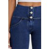 WR.UP® denim nohavice tmavo modré so žltým šitím, vysoký pás RE(MOVE), WRUP2BHC002ORG, J0Y