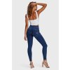 WR.UP® denim nohavice tmavo modré so žltým šitím, vysoký pás RE(MOVE), WRUP2BHC002ORG, J0Y