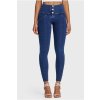 WR.UP® denim nohavice tmavo modré so žltým šitím, vysoký pás RE(MOVE), WRUP2BHC002ORG, J0Y
