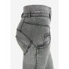 Džínsy WR.UP® s vysokým pásom v štýle bustier (Farba Svetlosivá-čierne prešívanie, Veľkosť L)