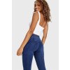 WR.UP® denim nohavice tmavo modré s modrým šitím, vysoký pás RE(MOVE), WRUP2BHC002ORG, J0B