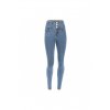 N.O.W.® nohavice denim svetlo modré s modrým šitím, vysoký pás, NOW1HC002, J4B (Veľkosť XL)