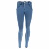 WR.UP® denim sv. modré so žltým šitím,7/8, regular pás RE(MOVE) WRUP4RC002ORG, J4Y (Veľkosť XL)
