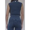 Crop top tričko modré bez rukávov, S25WTWT16, J145B