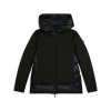 Women's medium-length down jacket with glossy and matt inserts (Farba Dark Sapphire, Veľkosť L)