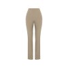 High waist WR.UP flared cotton trousers with stitching (Farba Russet, Veľkosť S)