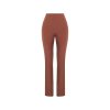 High waist WR.UP flared cotton trousers with stitching (Farba Russet, Veľkosť S)