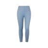 High waist WR.UP 7/8 length faux leather trousers with button decoration (Farba Faded Denim, Veľkosť S)