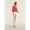 High waist WR.UP jersey trousers with hip decoration (Farba Lily White, Veľkosť XL)