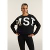 Cropped crew neck sweatshirt with MST maxi print (Farba Čierna, Veľkosť L)