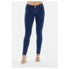 WR.UP® denim nohavice tmavo modré so žltým šitím, regular pás RE(MOVE) WRUP1RC002ORG, J0Y